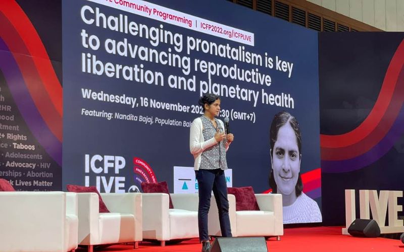 Nandita was invited to speak at the International Conference on Family Planning in Thailand in November 2022 about the role of pronatalism on population growth and reproductive rights.